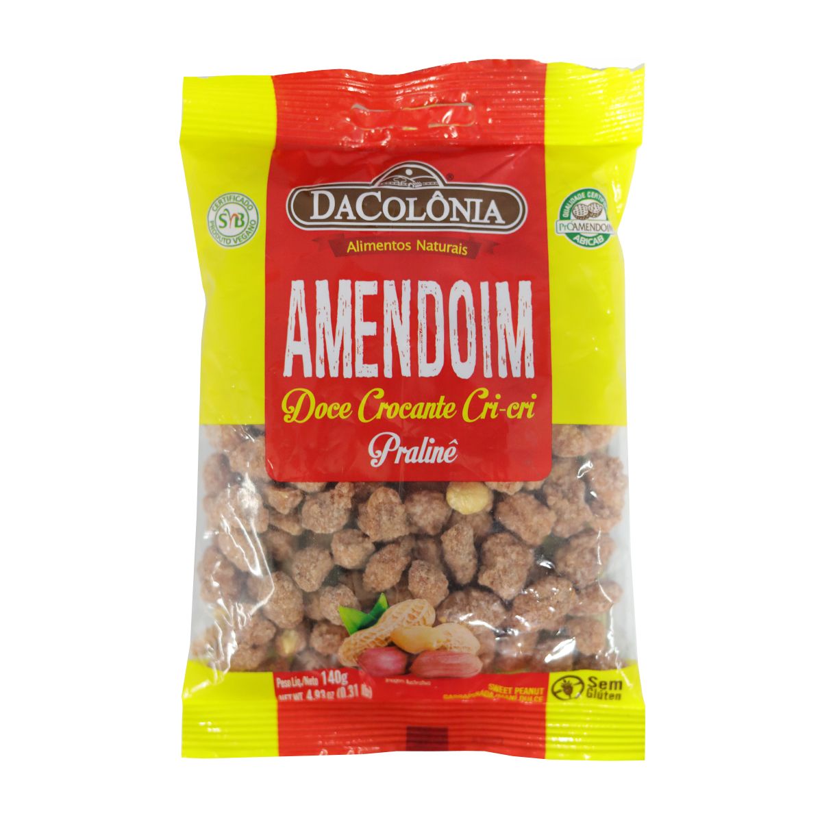 Amendoim Cri-Cri Pralinê DaColônia Pacote 140g