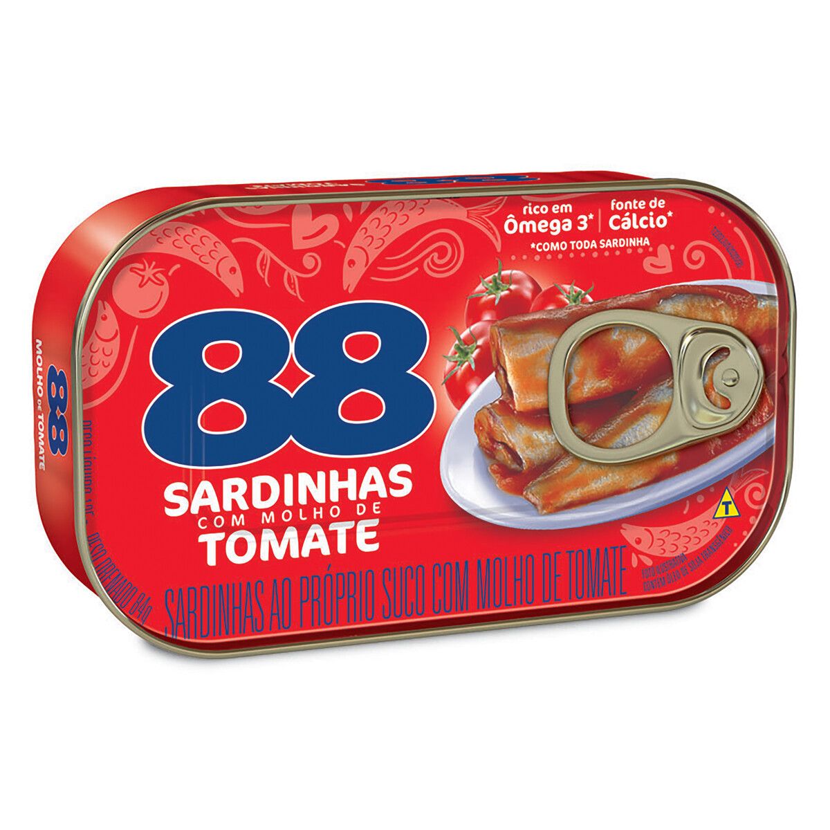 Sardinha 88 com Molho de Tomate Lata 125g