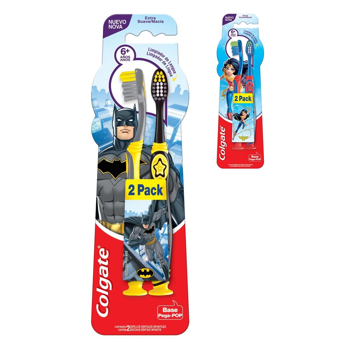Colgate Smiles Batman & Mulher Maravilha Escova Dental Infantil 2 unid image number 7