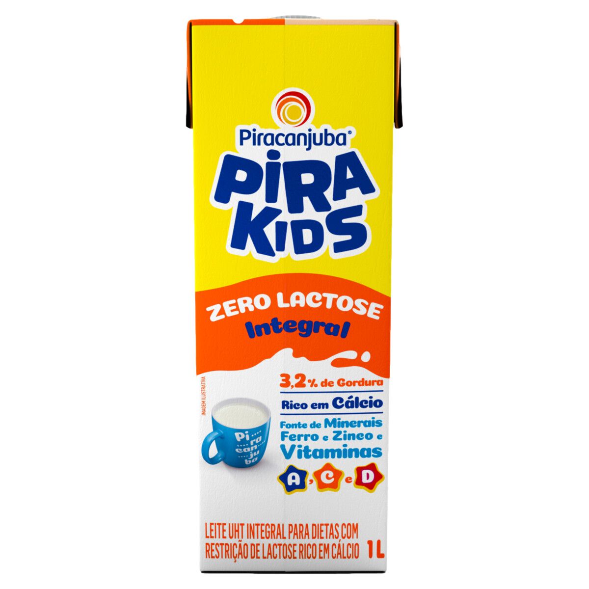 Leite Pirakids UHT Integral Zero Lactose 1l image number 5
