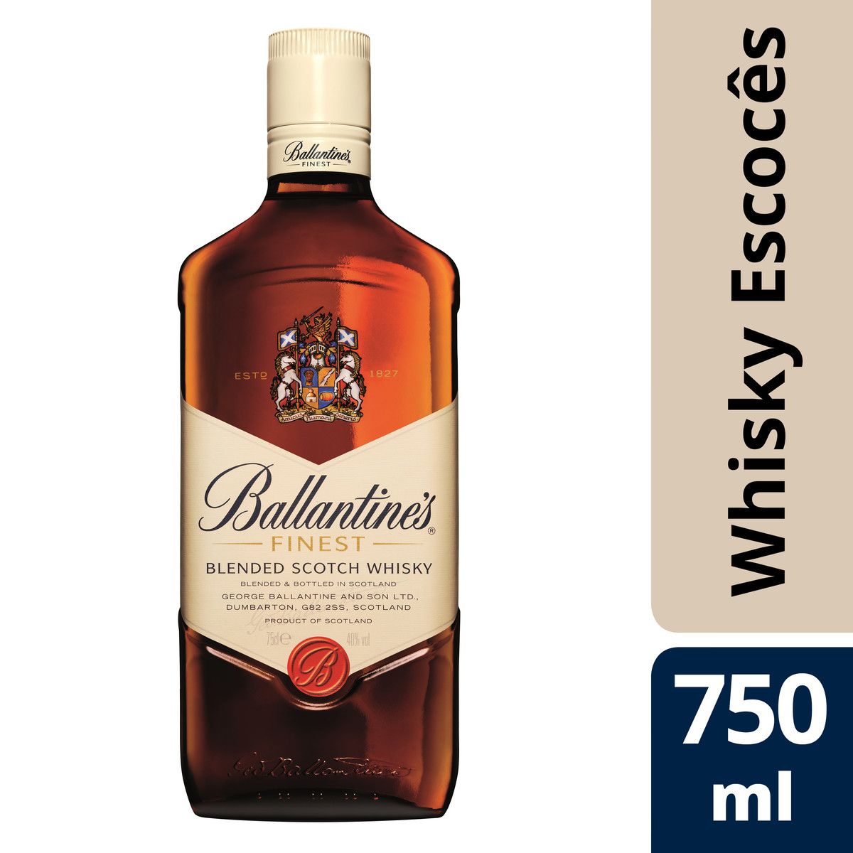 Whisky Ballantine's Finest Blended Garrafa 750ml image number 2