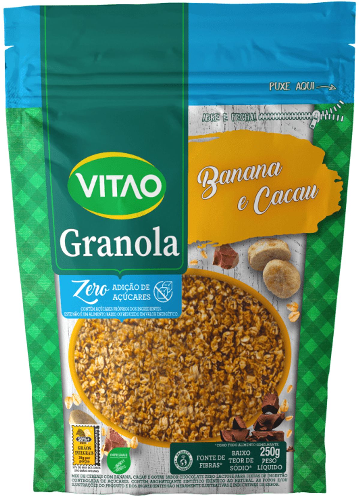 Granola Vitao Zero Banana e Cacau 250g image number 0