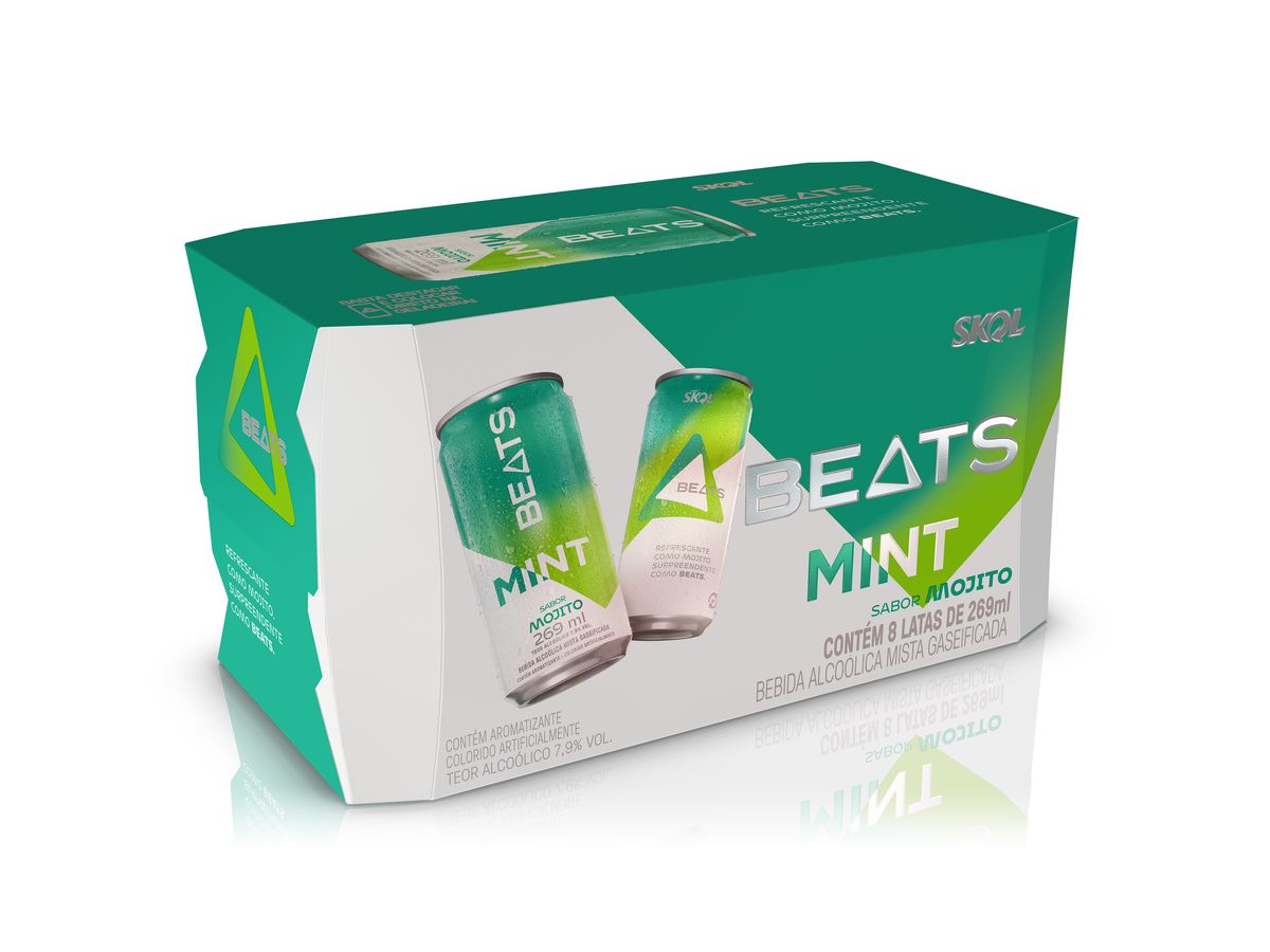 Skol Beats Mint Mojito 269ml (Pack com 8 und)
