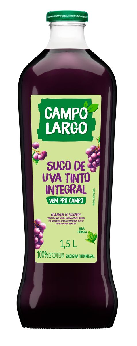 Suco Uva Campo Largo Tinto Integral 1,5l