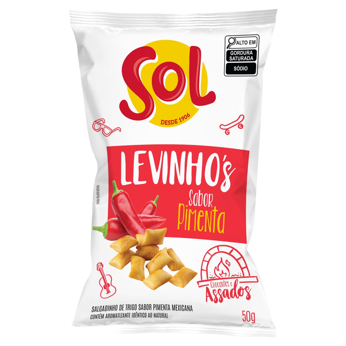 Salgadinho Levinho’s Sol Pimenta 50g
