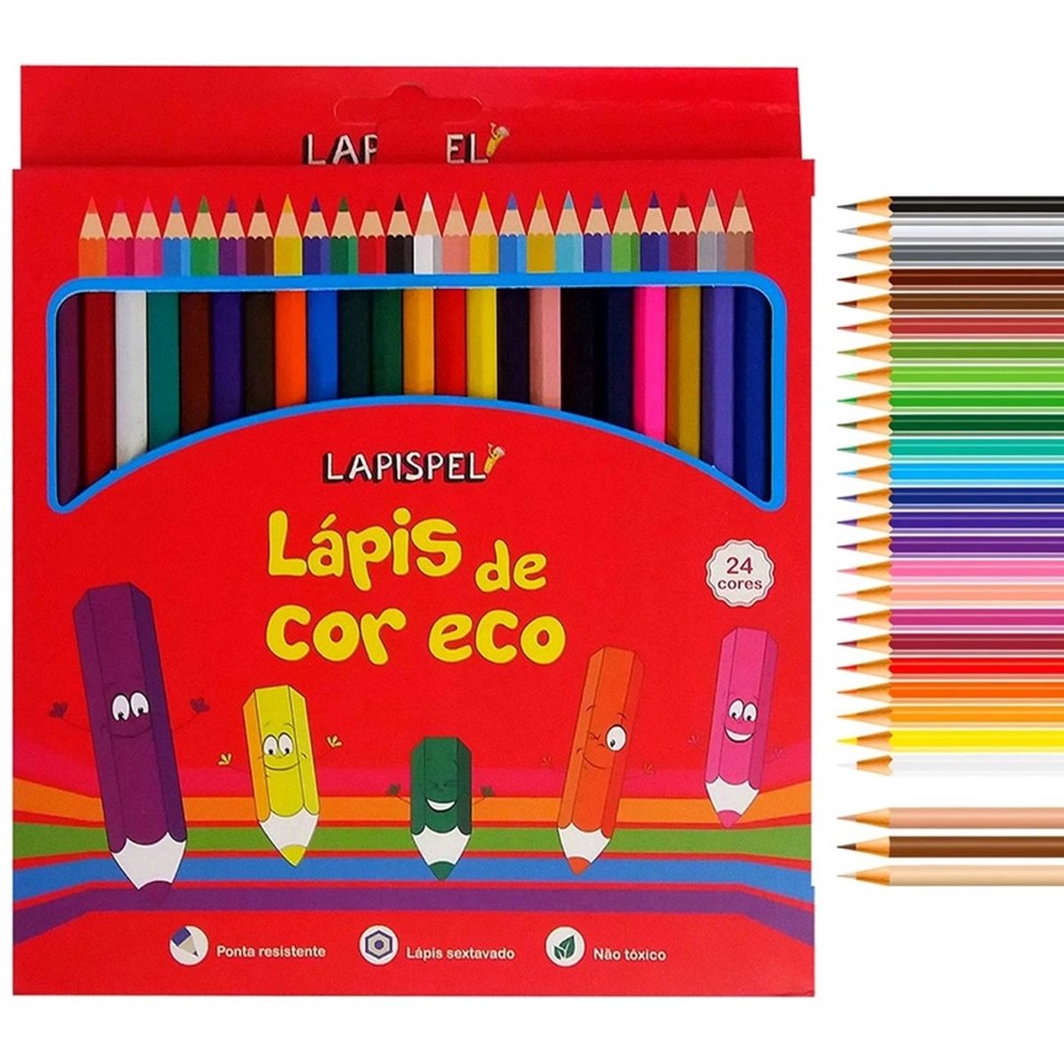 Lápis de Cor Lapispel Multicolor 24 Cores