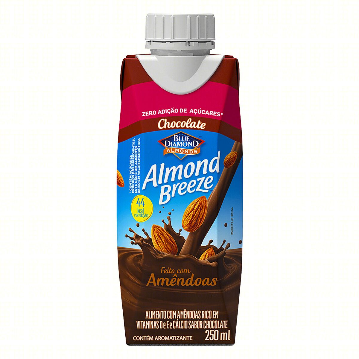 Bebida à Base de Amêndoa Chocolate sem Adição de Açúcar Blue Diamond Almond Breeze Caixa 250ml