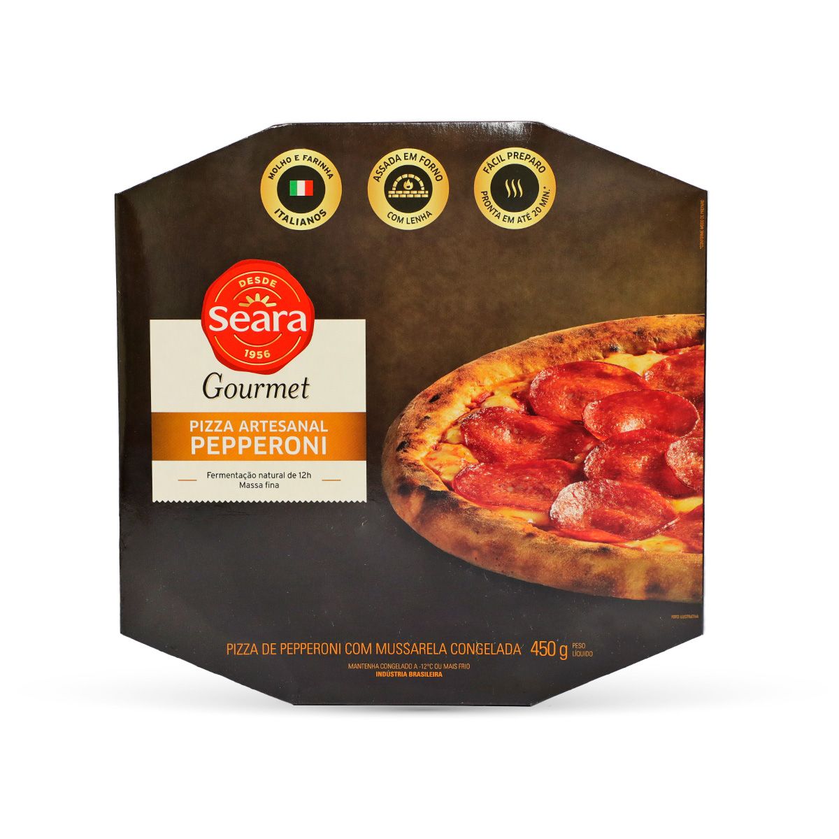 Pizza Gourmet Congelada Seara Pepperoni 450g