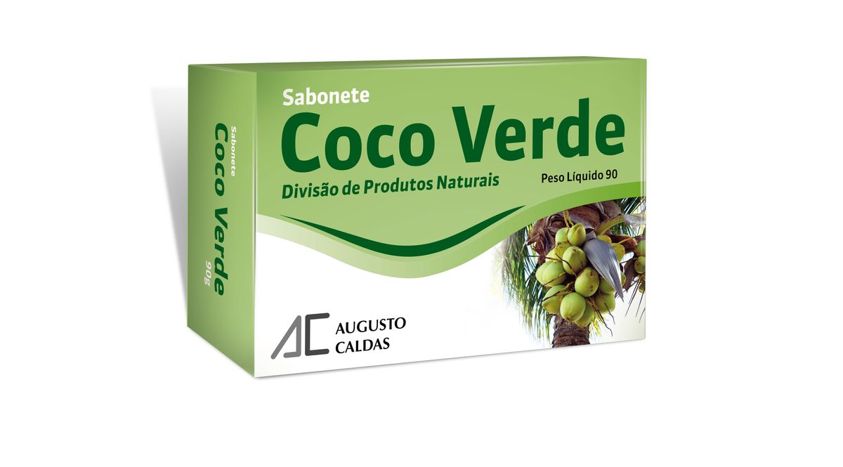 Sabonete Barra Augusto Caldas Coco Verde 90g