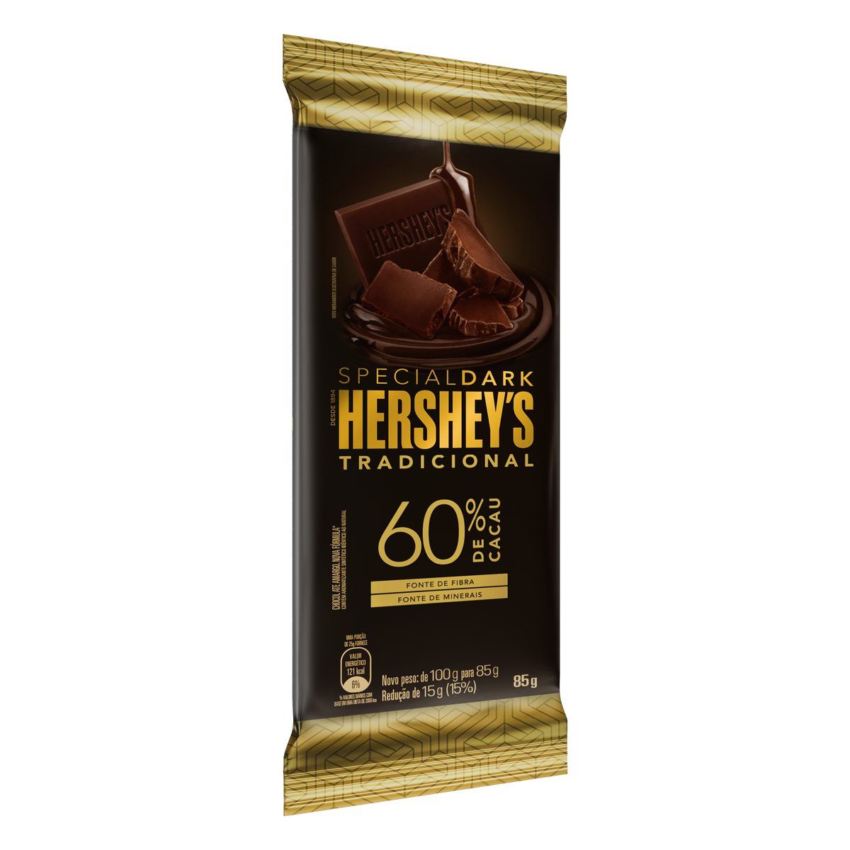 Chocolate Hershey's Tradicional 60% Cacau 85g image number 3