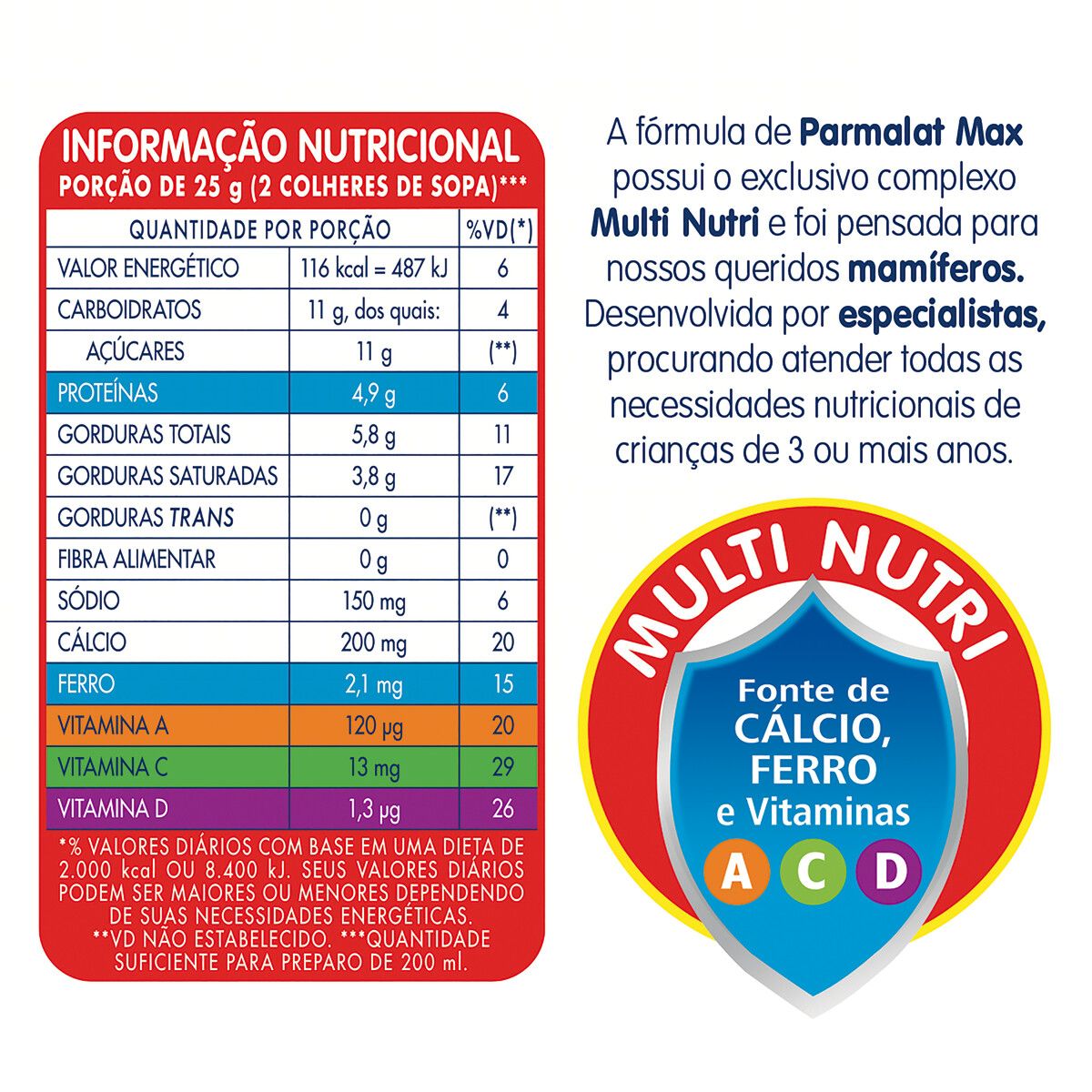 Composto Lácteo Integral Parmalat Max Pacote 750g image number 1