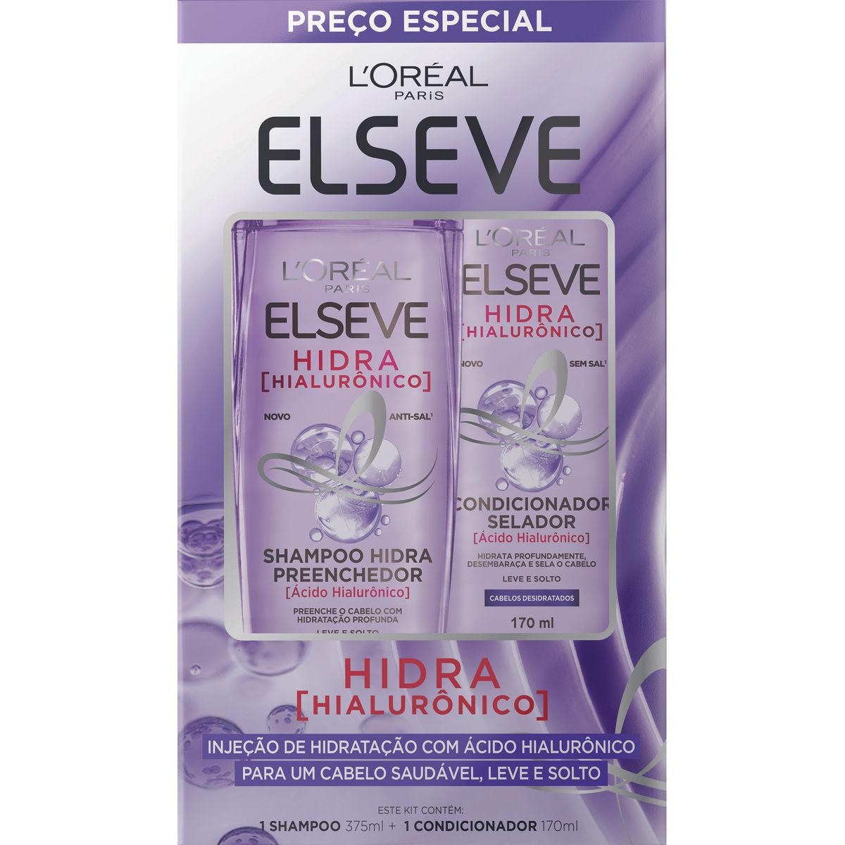 Shampoo + Condicionador Elseve Hidra Hialurônico Preço Especial image number 0