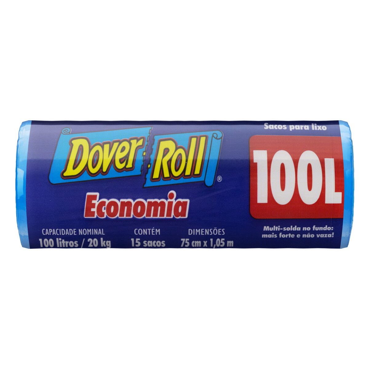 Saco para Lixo Dover Roll 100L Economia 15 Unidades