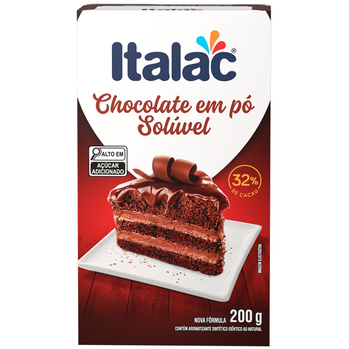 Chocolate em Pó Italac Solúvel 32% Cacau 200g