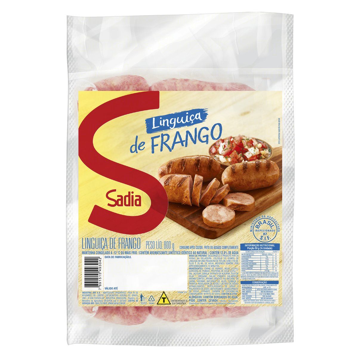 Linguiça de Frango Sadia 800g
