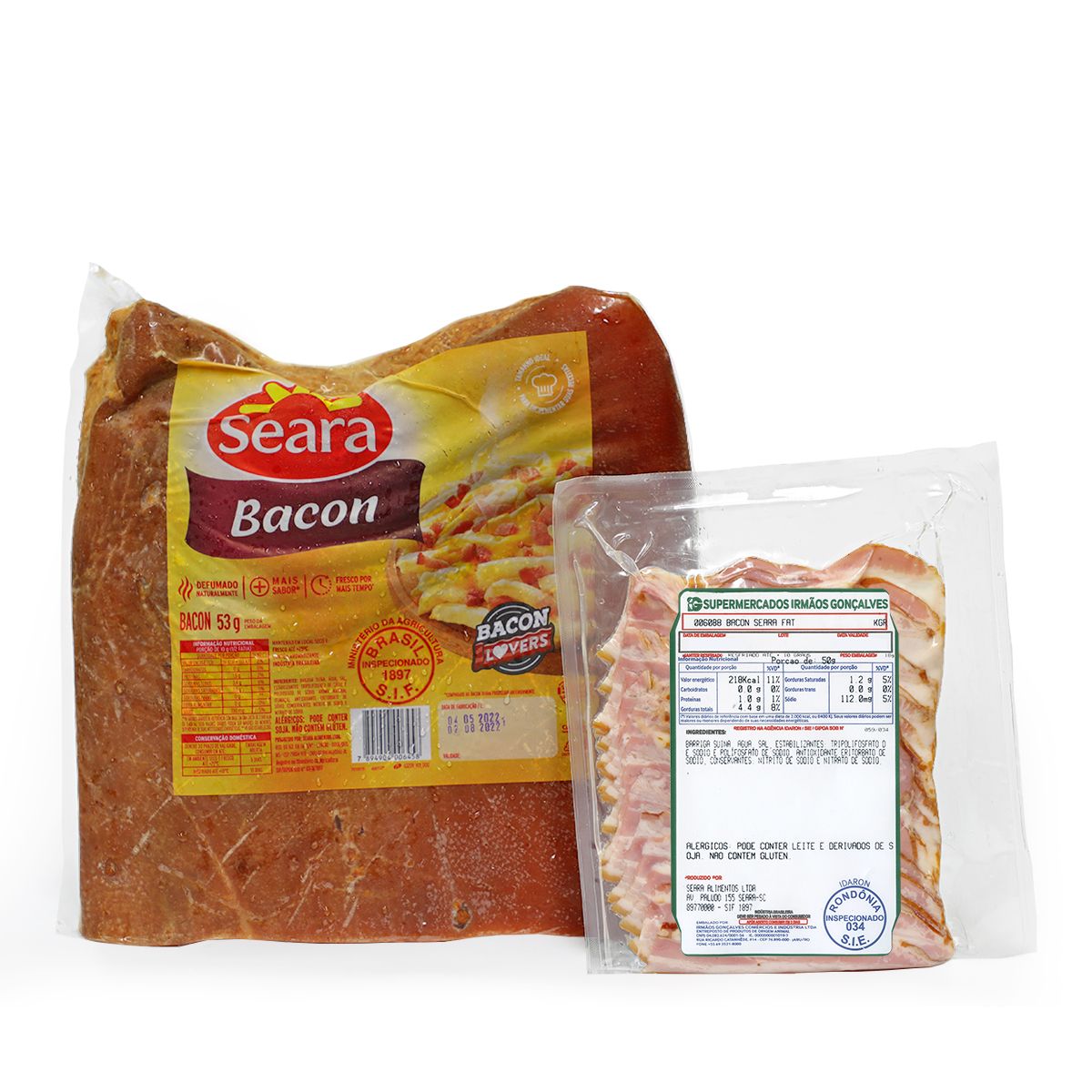 Bacon Seara Fatiado 1 Unid. Aprox.520g image number 1