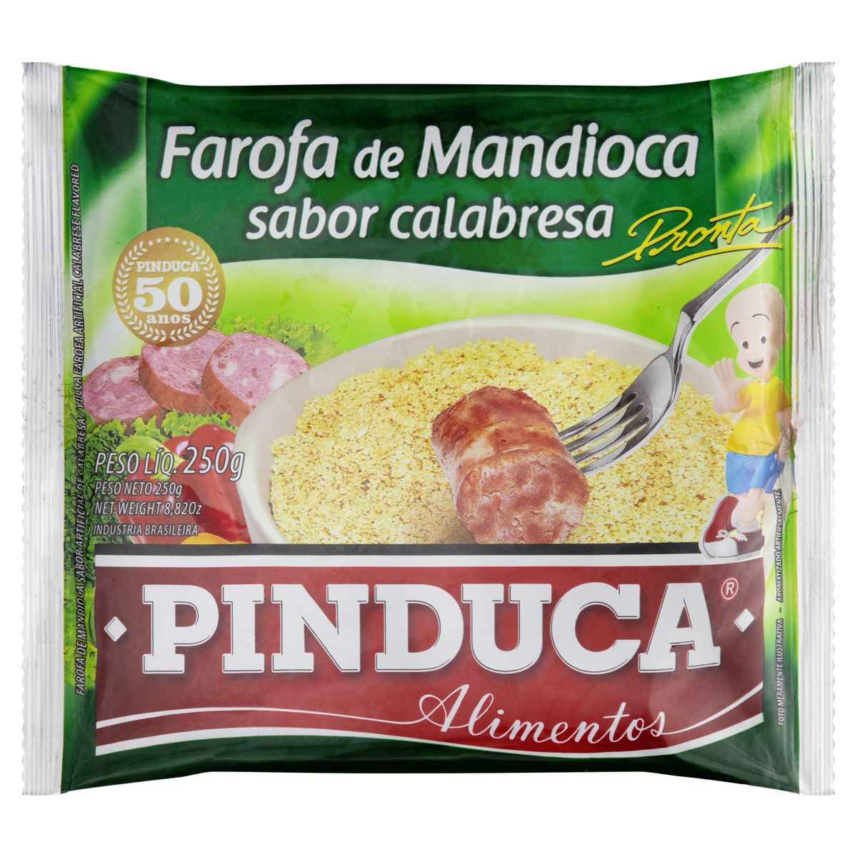 Farofa de Mandioca Calabresa Pinduca Pacote 250g