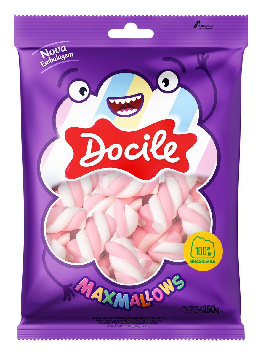 Marshmallow Docile Twist Maxmallows 250g image number 0