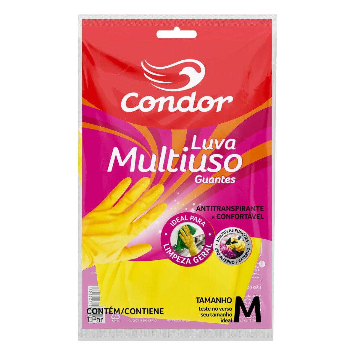 Luva Multiuso Amarela Condor Tamnho M image number 0
