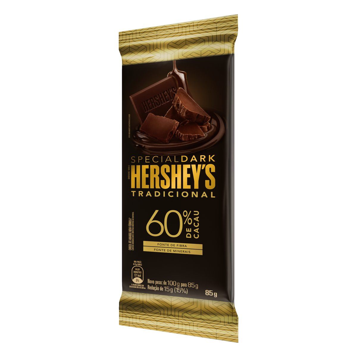 Chocolate Hershey's Tradicional 60% Cacau 85g image number 2