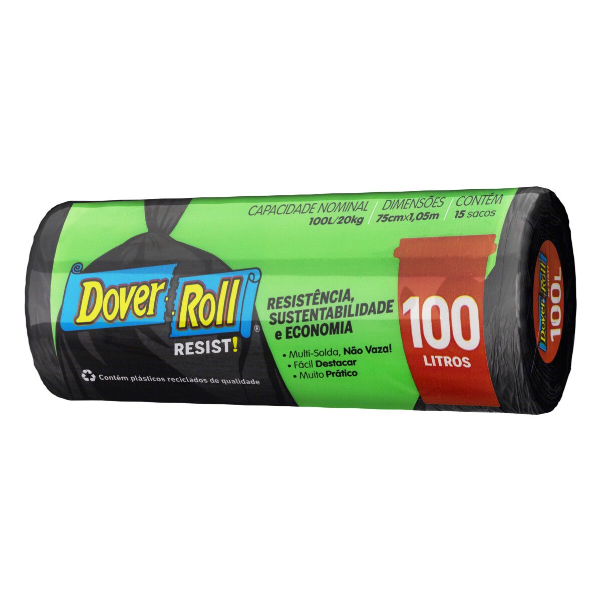 Saco para Lixo Dover Roll 100L Resist 15 Unidades image number 2