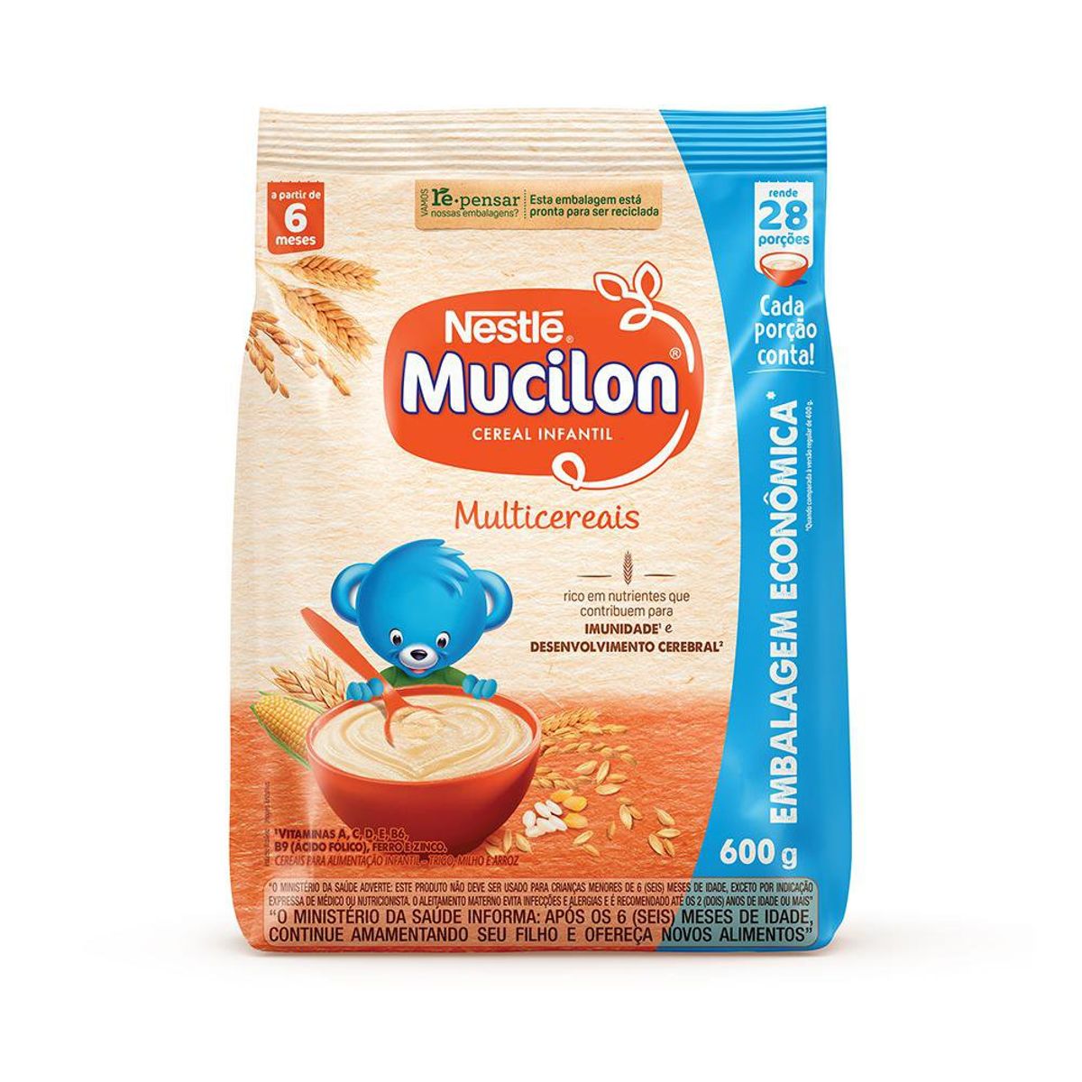 Cereal Infantil Mucilon Multicereais 600g image number 0