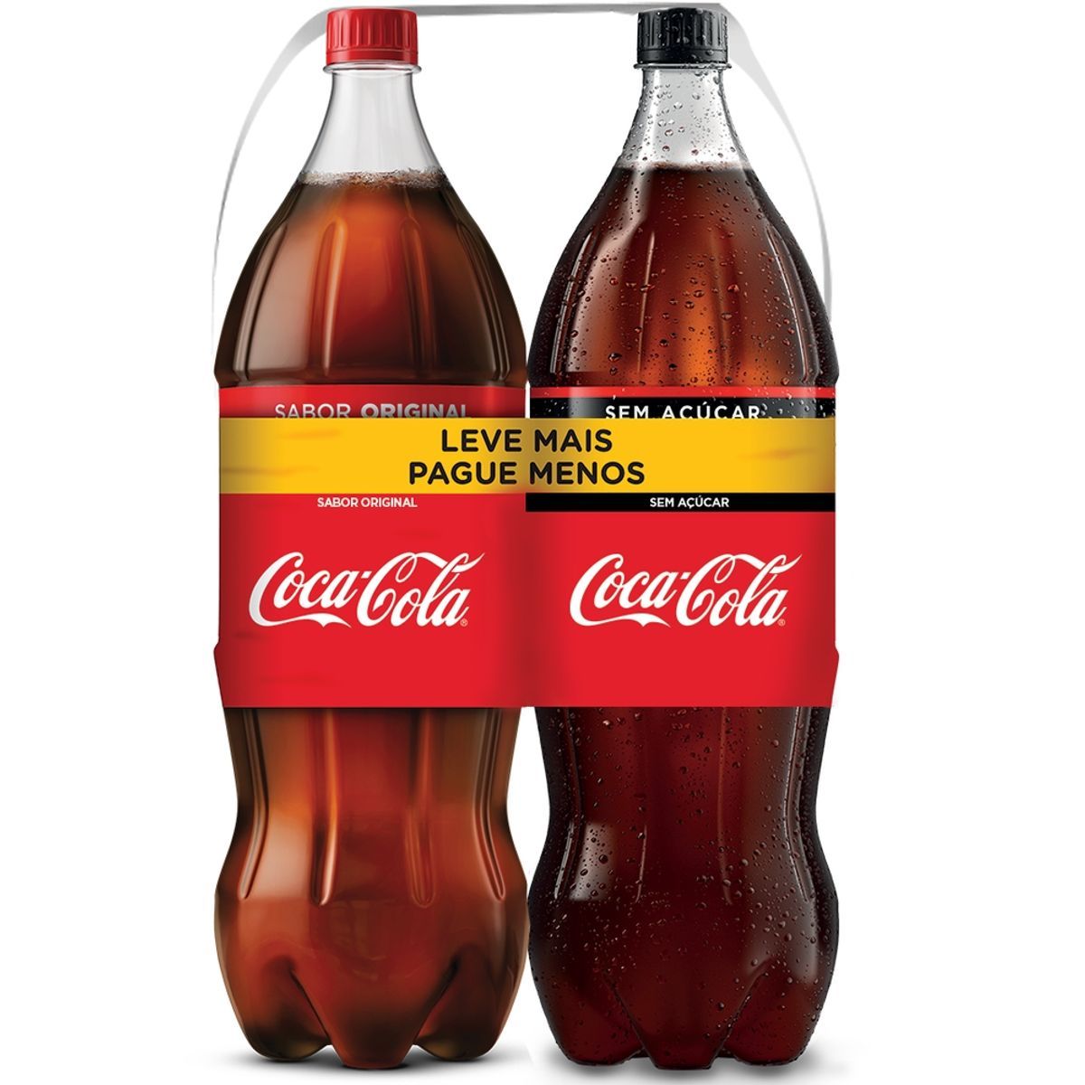 Kit Refrigerante Coca-Cola Original e Coca-Cola Sem Açúcar 2l