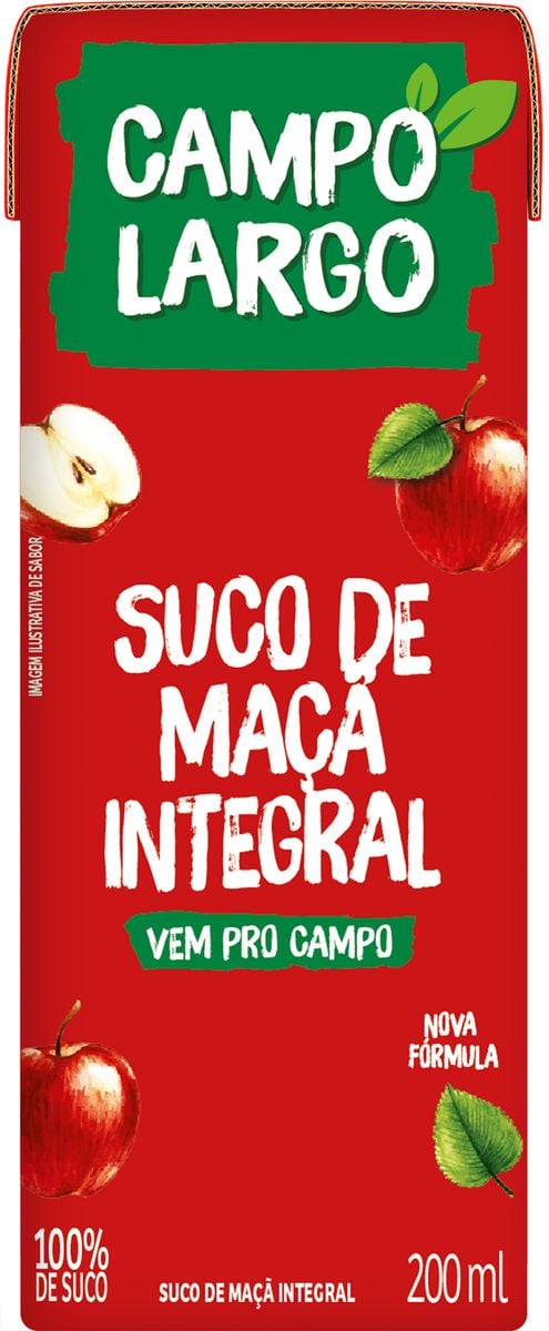 Suco Maçã Campo Largo Integral 200ml