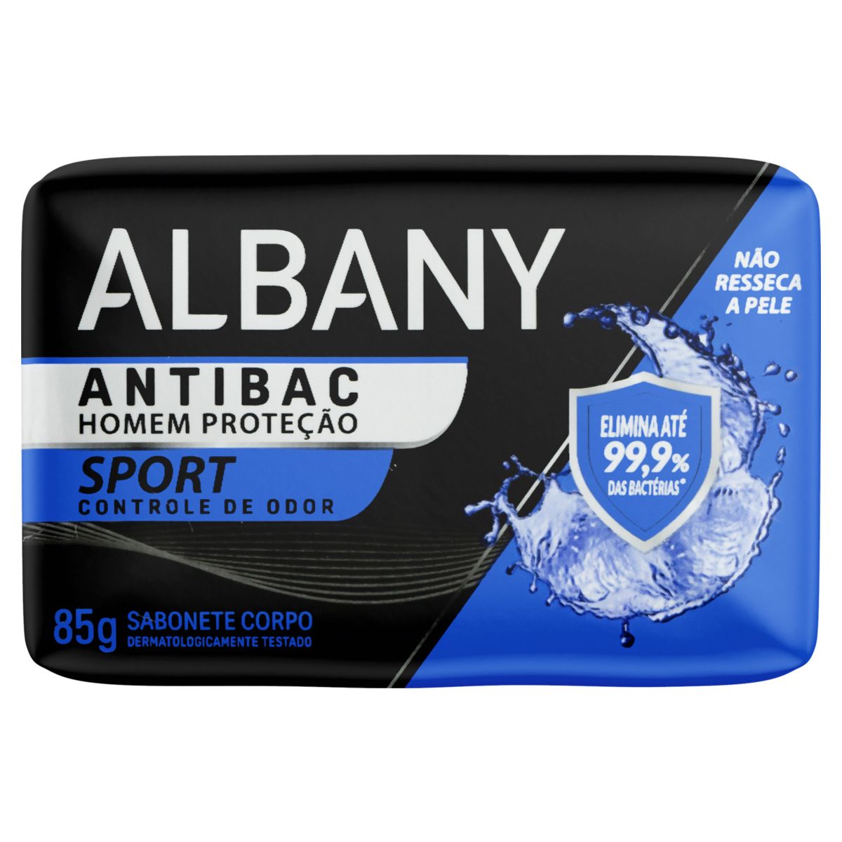 Sabonete Barra Albany Controle de Odor Homem Envoltório 85g