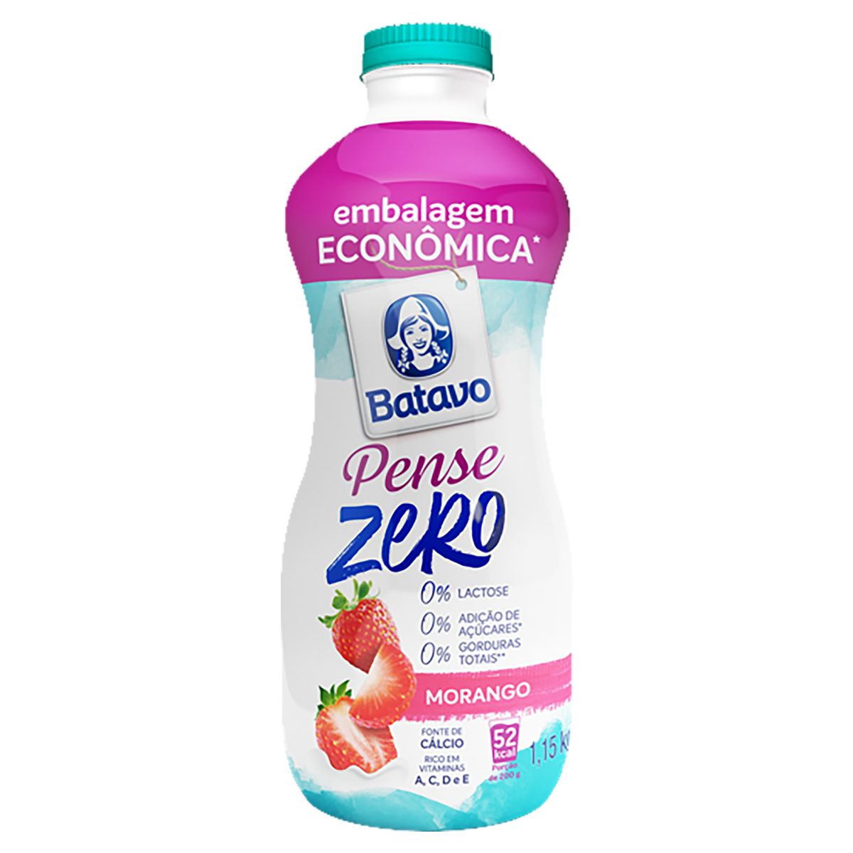 Iogurte Batavo Pense Morango Zero 1,15kg Embalagem Econômica image number 0