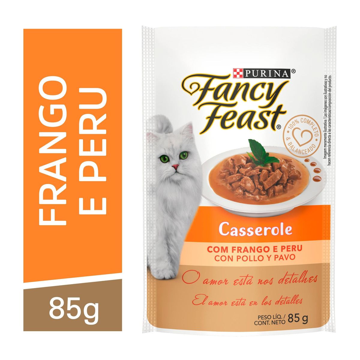 Alimento Fancy Feast Gatos Adultos Frango e Peru 85g image number 1