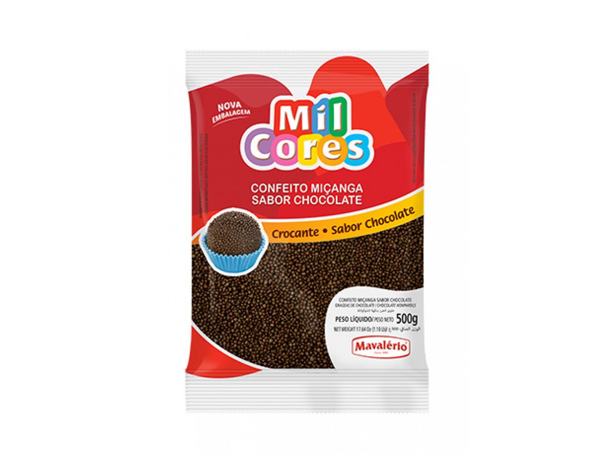 Confeite Miçanga Mil Cores Chocolate 5000g