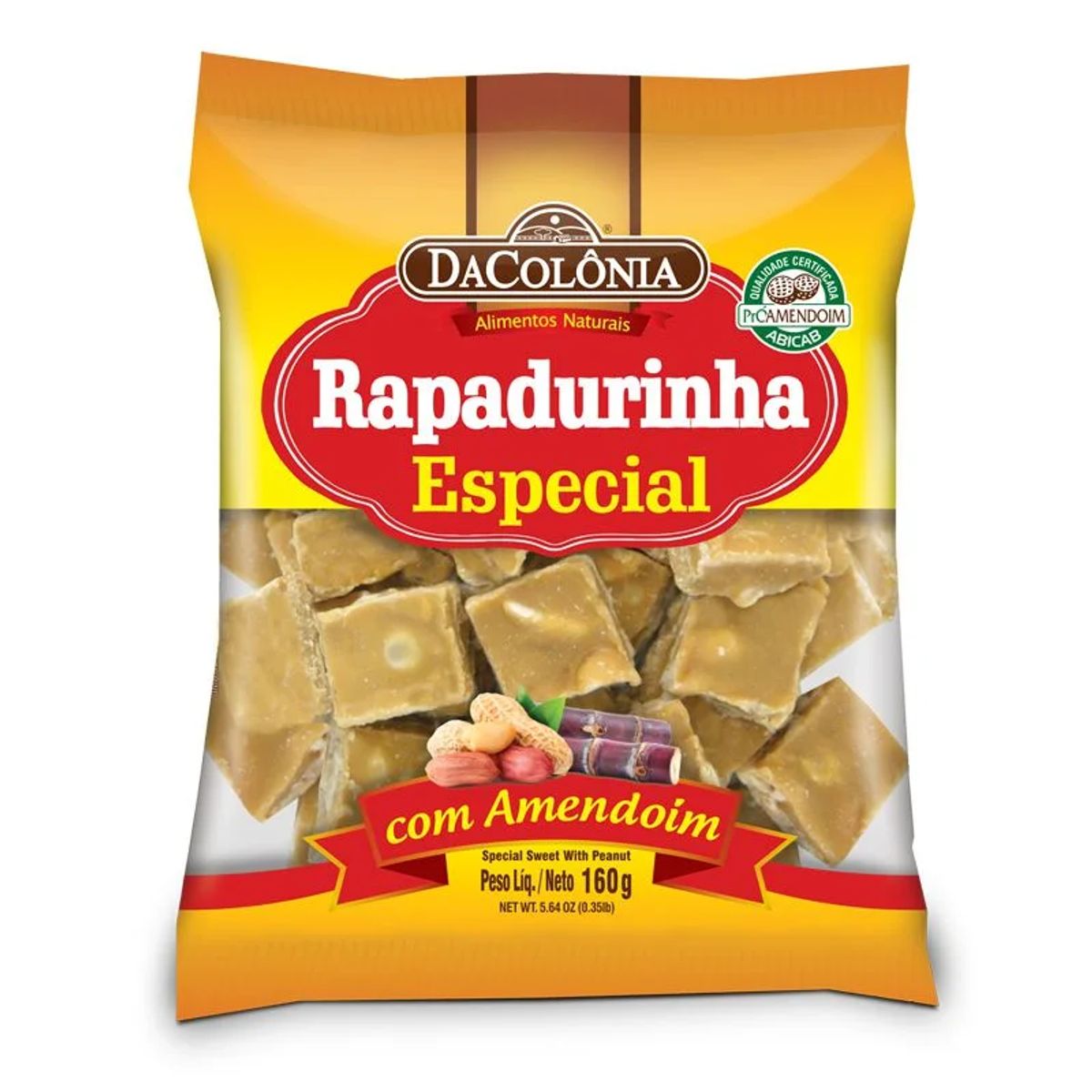 Rapadurinha com Amendoim Especial DaColônia Pacote 160g