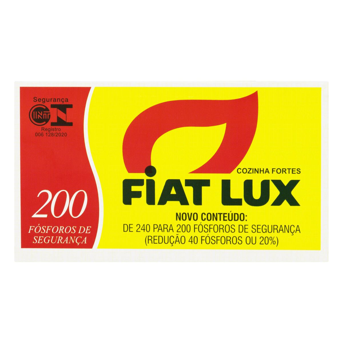 Fósforo de Segurança Fiat Lux Cozinha Fortes 200 Unidades image number 0