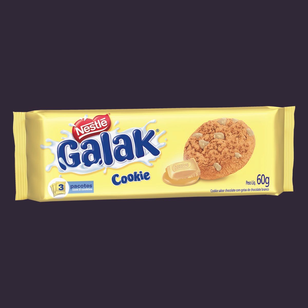 Biscoito Cookie Galak Nestlé Pacote 60g
