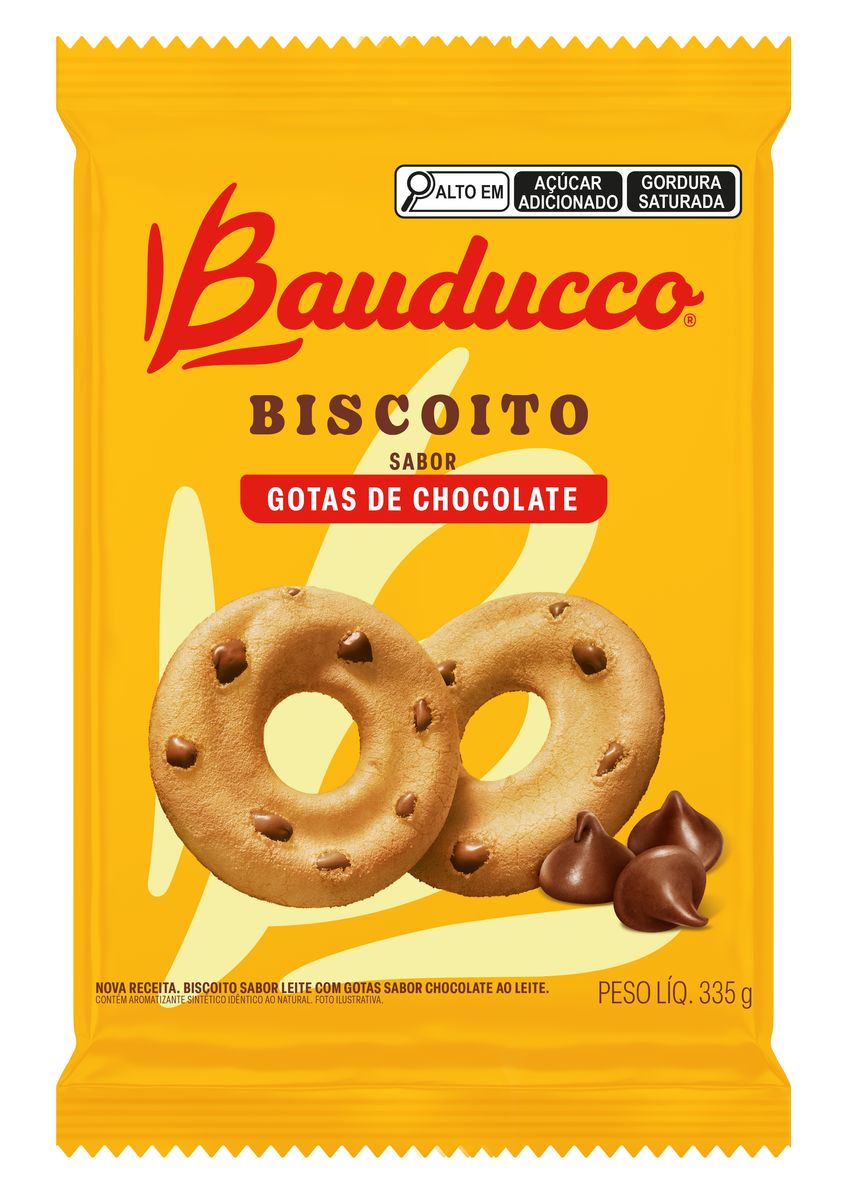 Biscoito Bauducco Gotas de Chocolate Pacote 335g