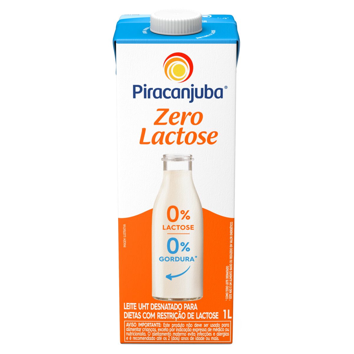 Leite Piracanjuba UHT Desnatado Zero Lactose 1l