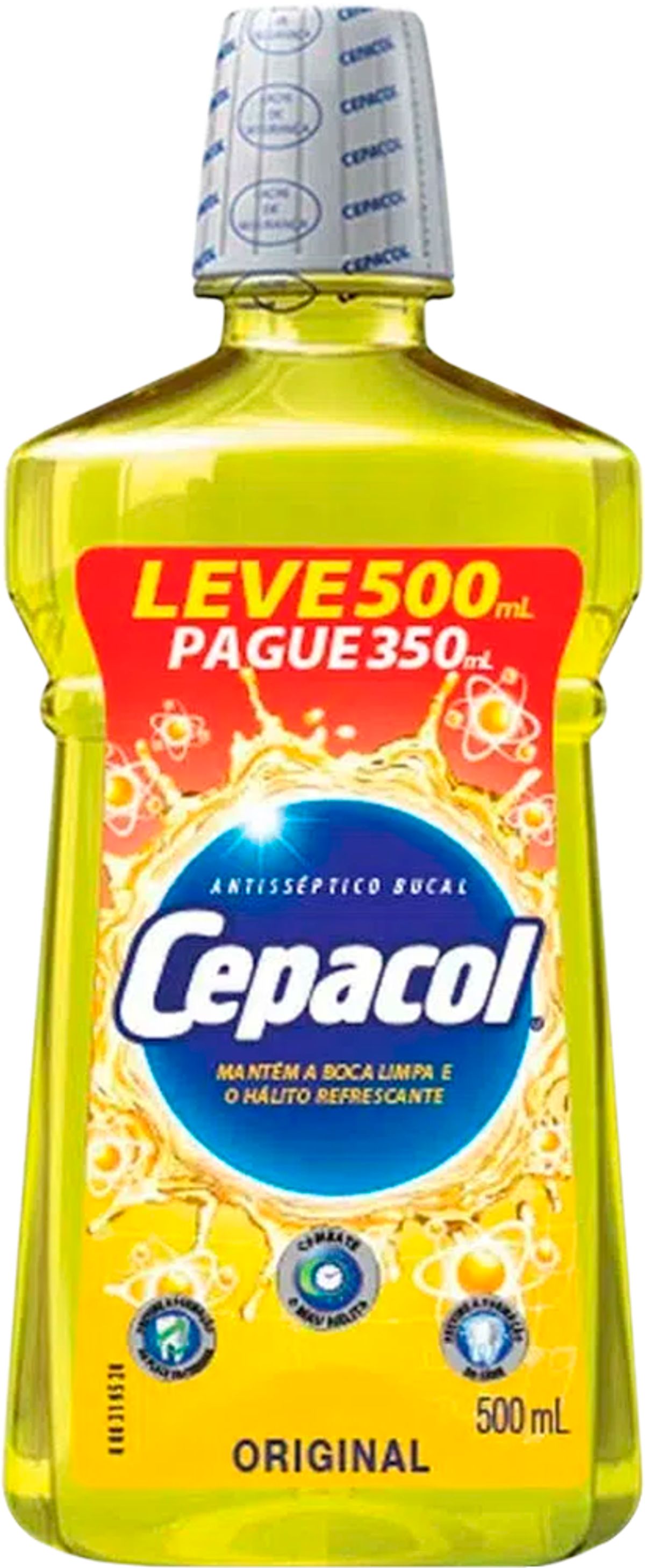 Enxaguante Bucal Cepacol Original Leve 500ml Pague 350ml