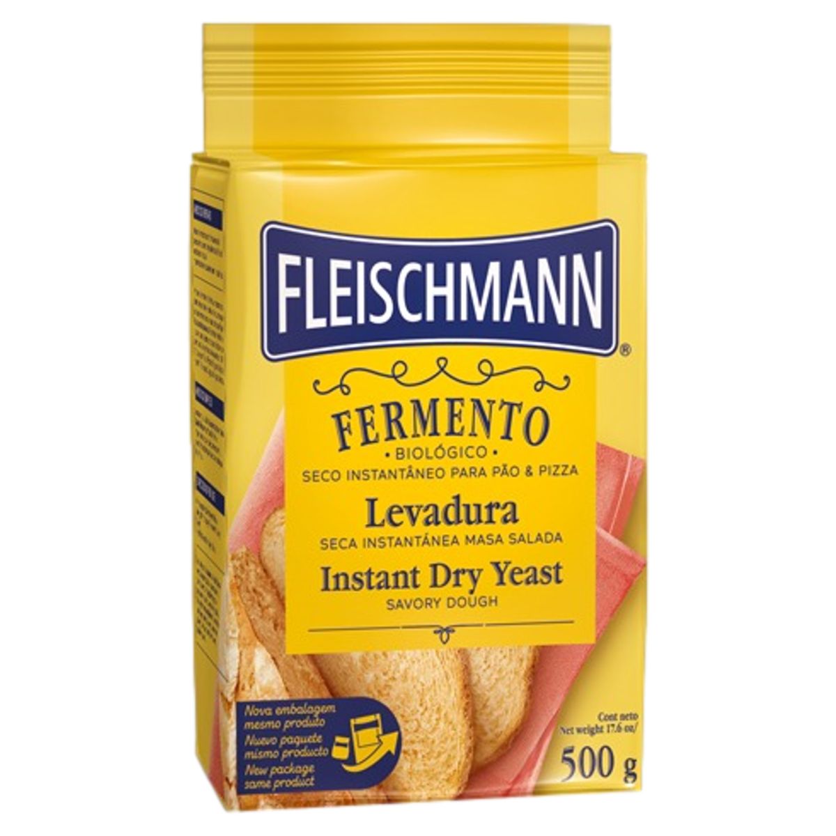 Fermento Instantaneo Fleischmann 500g