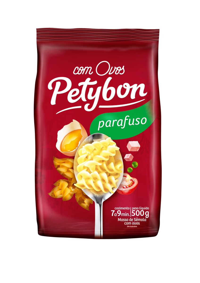 Macarrão Petybon Sêmola com Ovos Parafuso 500g