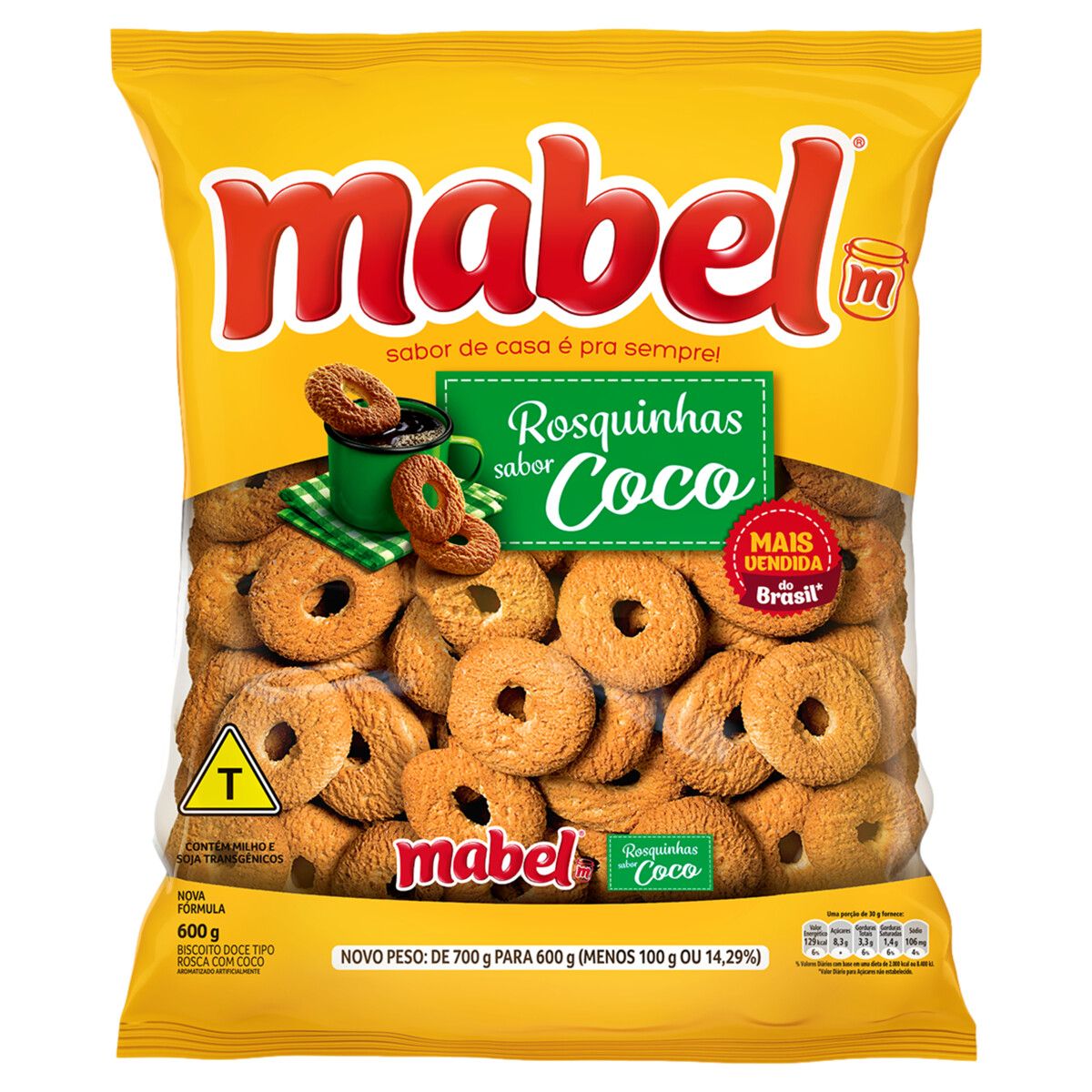 Biscoito Rosquinha Mabel Coco 600g