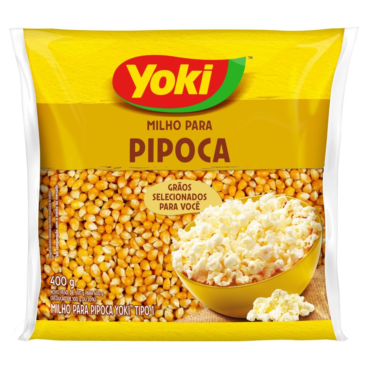 Milho para Pipoca Yoki Tipo 1 Pacote 400g image number 0