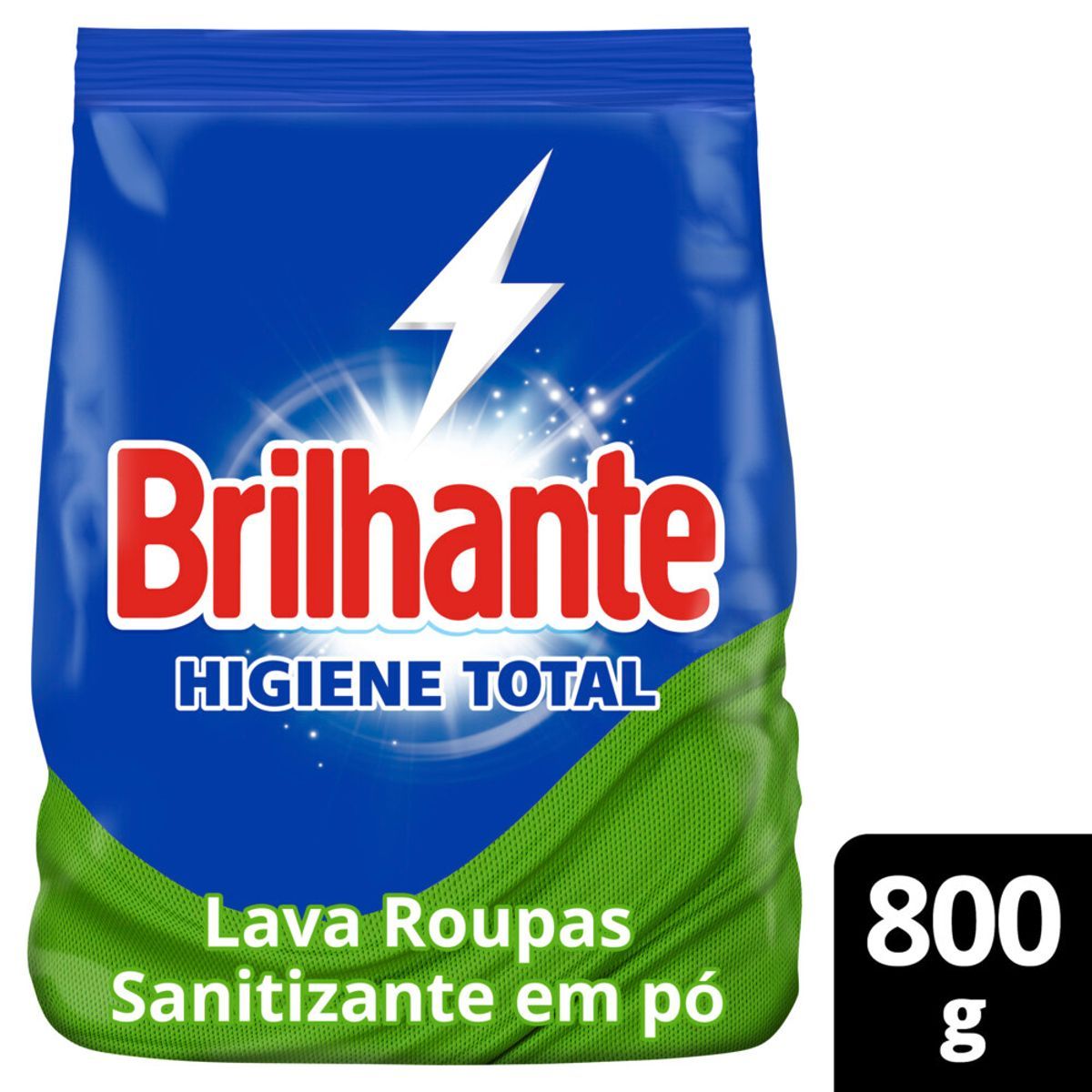 Lava Roupas em Pó Brilhante Higiene Total 800g image number 1