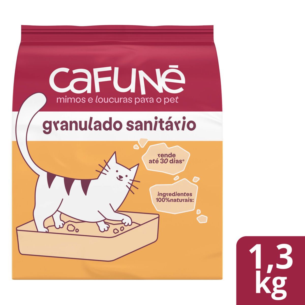 Granulado Sanitário Cafuné para Gatos 1,3kg image number 1