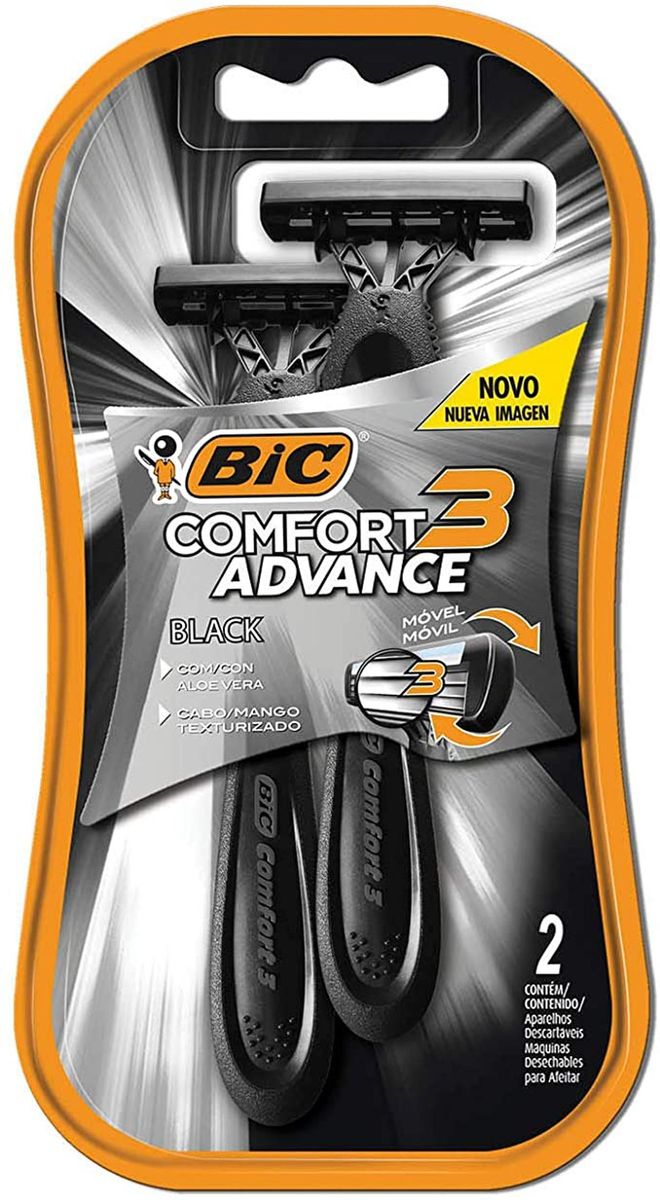 Aparelho de Barbear Bic Comfort Advance 3 Black 2 Unidades image number 0