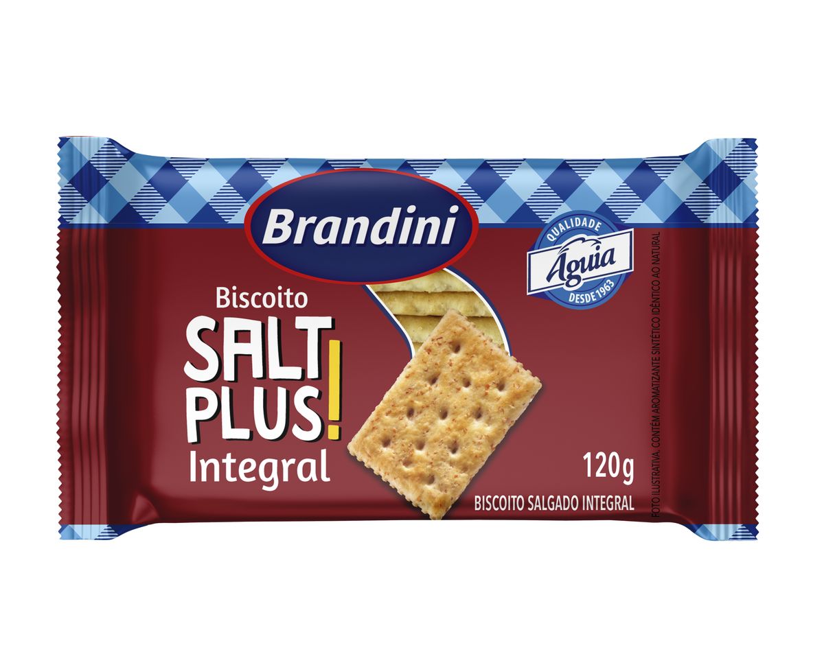 Biscoito Brandini Salt Plus Integral 120g