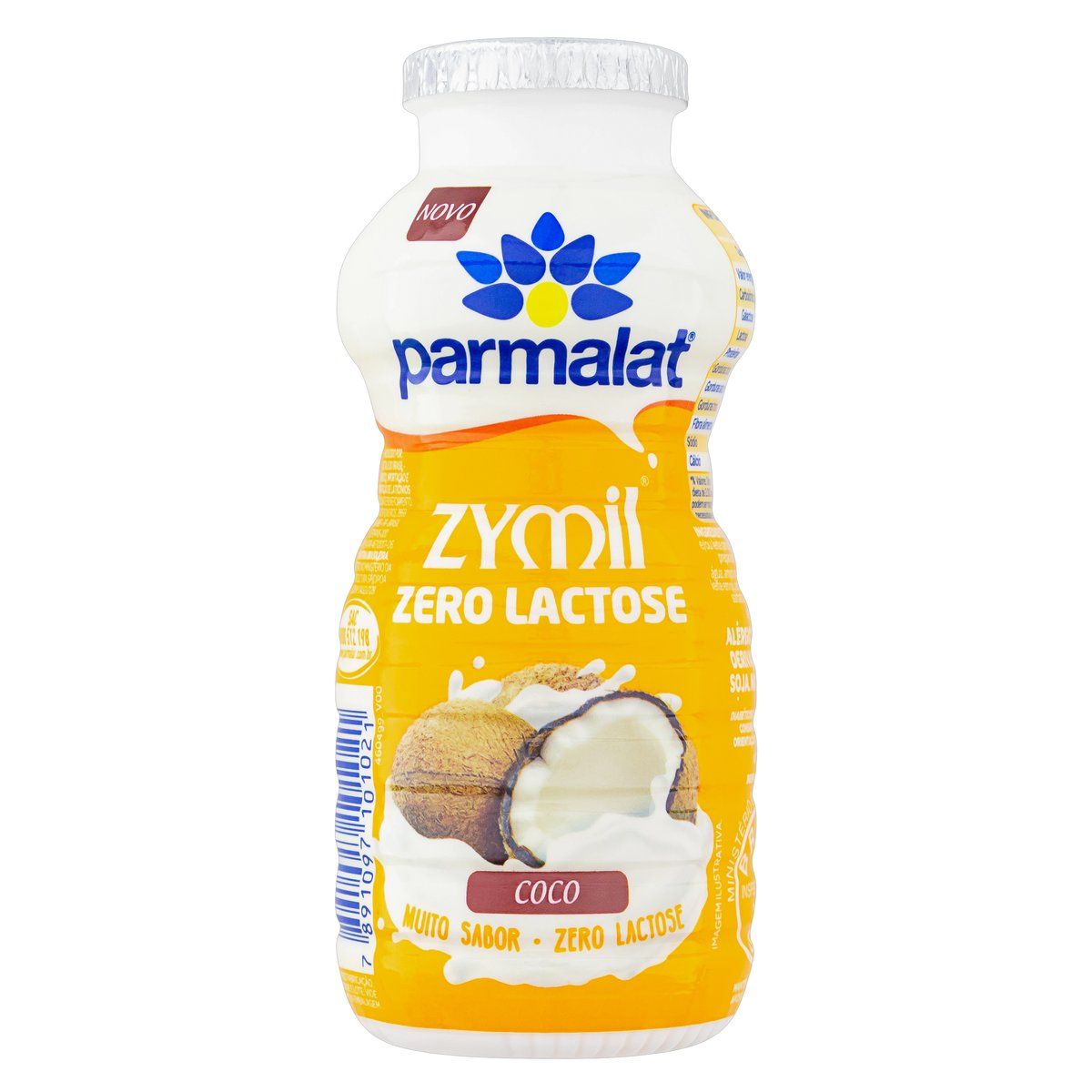 Bebida Láctea Fermentada Coco Zero Lactose Parmalat Zymil Frasco 170g