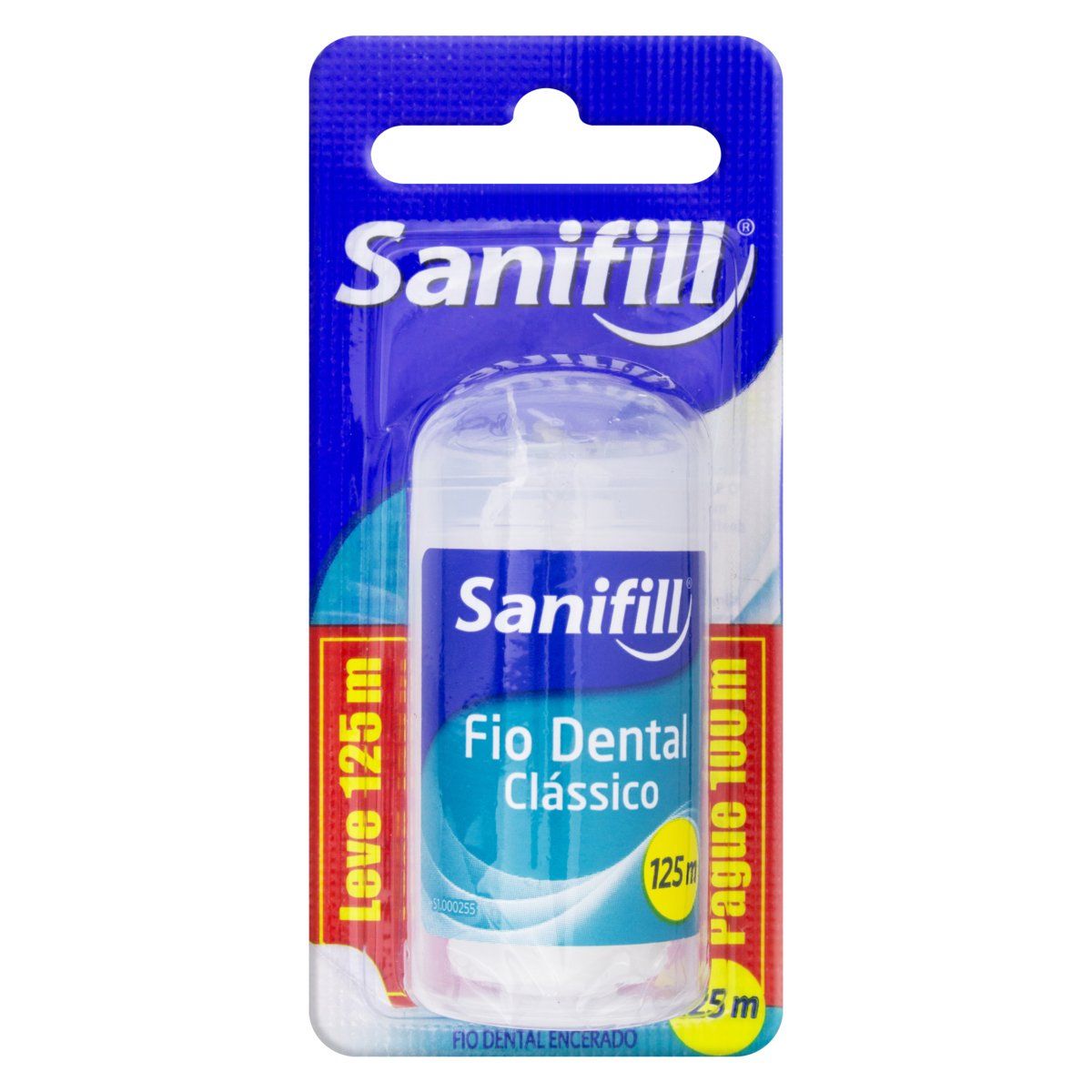 Fio Dental Clássico Sanifill Blister Leve 125m Pague 100m image number 0