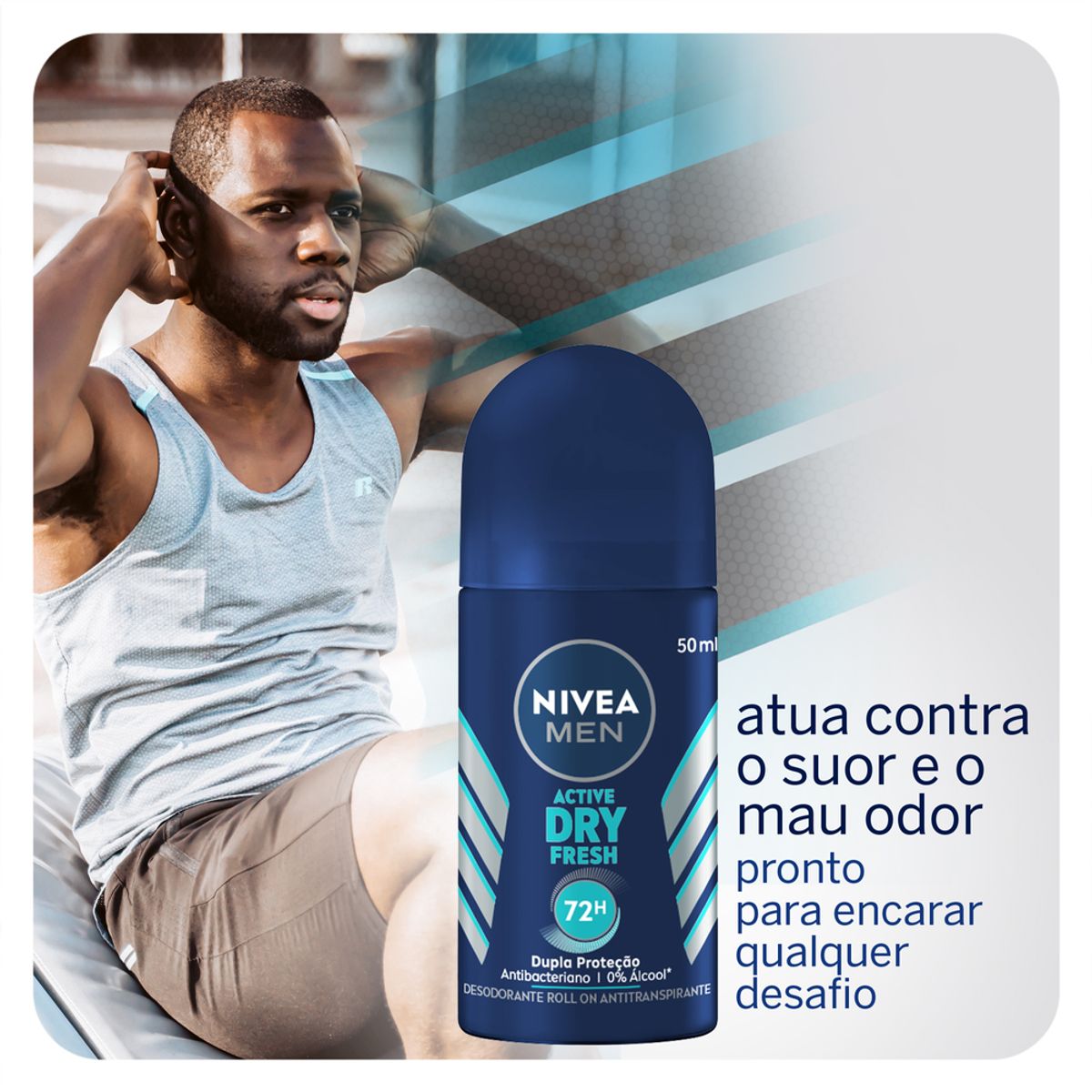 Desodorante Roll-On Nivea Men Dry Fresh 50ml image number 1