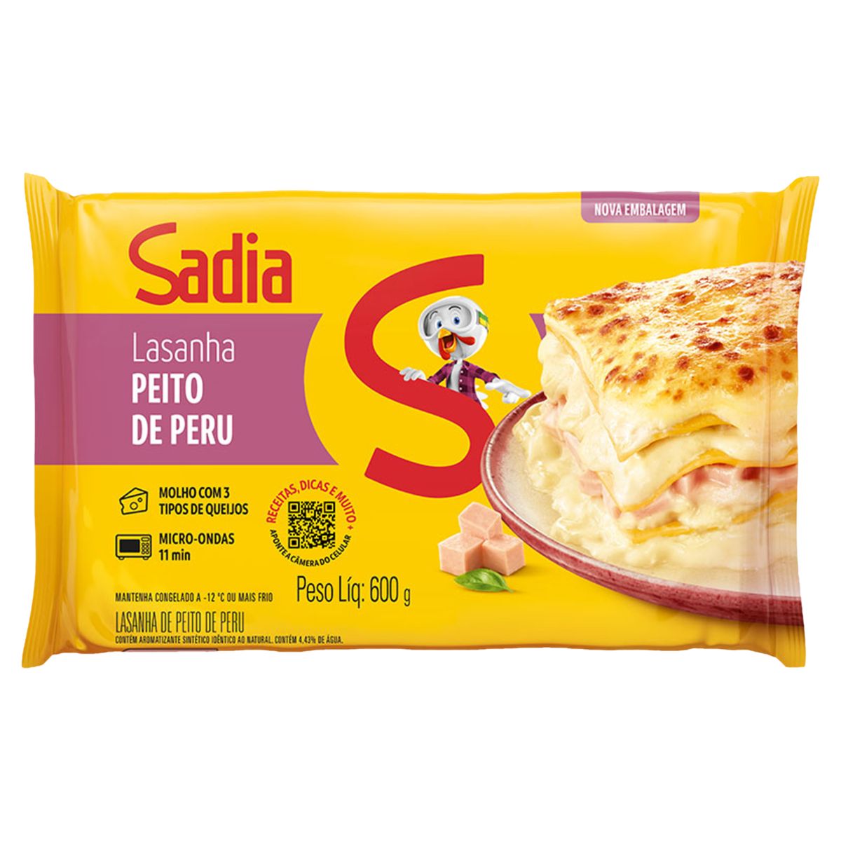 Lasanha Peito de Peru Sadia Pacote 600g image number 0
